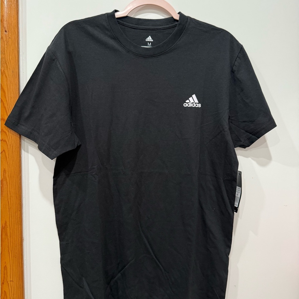 Adidas Men's Black Tee with Logo